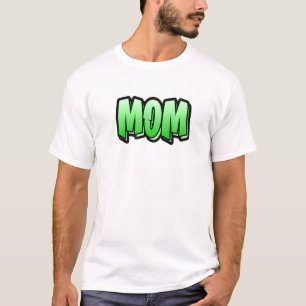 Camiseta Mãe, Grafite De Estilo De Design Que Diz Mãe 1
