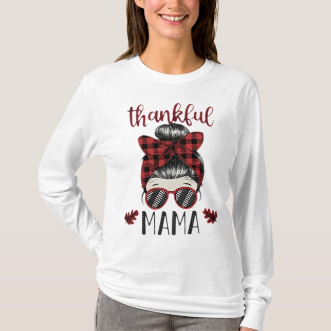 Camiseta Mãe Grata Dia de Ação de Graças (Frente)