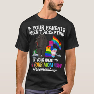 Camiseta Mãe grátis abraça a mãe orgulhosa que carrega LGBT