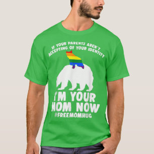 Camiseta Mãe grátis abraça a mãe orgulhosa que carrega LGBT