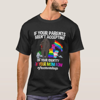 Camiseta Mãe grátis abraça a mãe orgulhosa que carrega LGBT