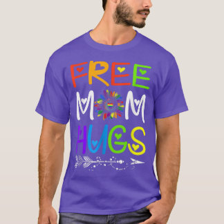Camiseta Mãe grátis abraça o arco-íris, girassol, orgulho L