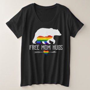 Camiseta Mãe grátis abraça orgulho LGBT Mama Ursa Mãe