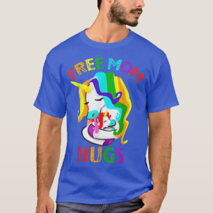 Camiseta Mãe grátis abraça T Rainbow Unicorn LGBT Pride Mês