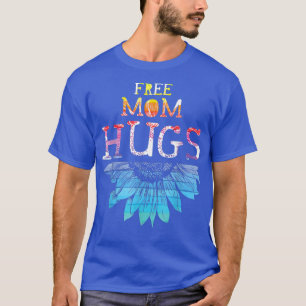 Camiseta Mãe grátis    Abraços LGBT Arco-Íris Girassol 