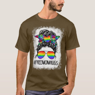 Camiseta Mãe grátis abraçou Orgulho LGBT Mensageiro Rainbo