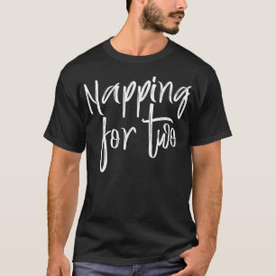 Camiseta Mãe Grávida Dormindo Para Dois Gravidez Maternidad
