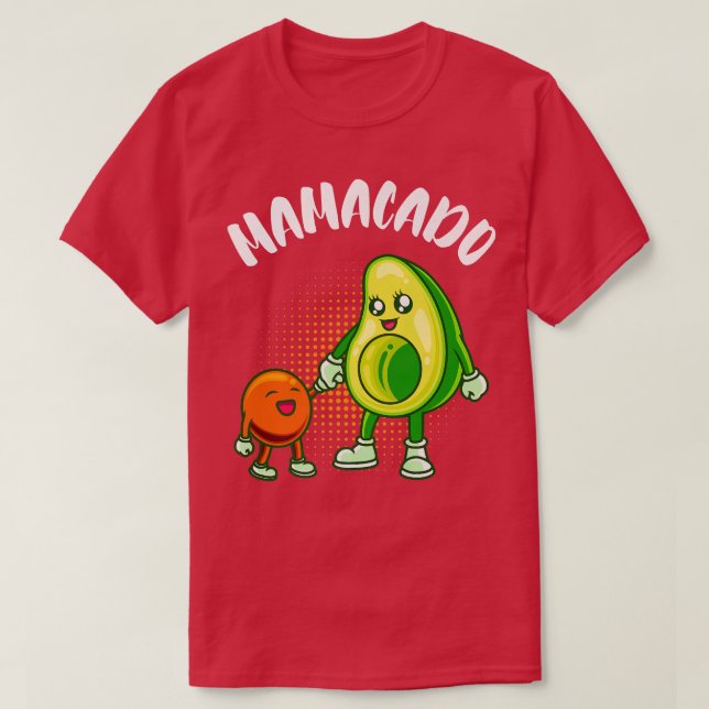 Camiseta Mãe grávida pectativa Gravidez Mamacado (Frente do Design)