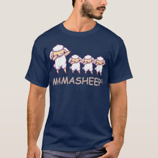 Camiseta Mãe grávida tripla amiga de ovelhas