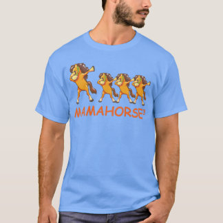 Camiseta Mãe grávida triplica o cavalo engraçado