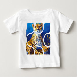 Camiseta Mãe Guepardo e Filhote Projeto de Vida Selvagem