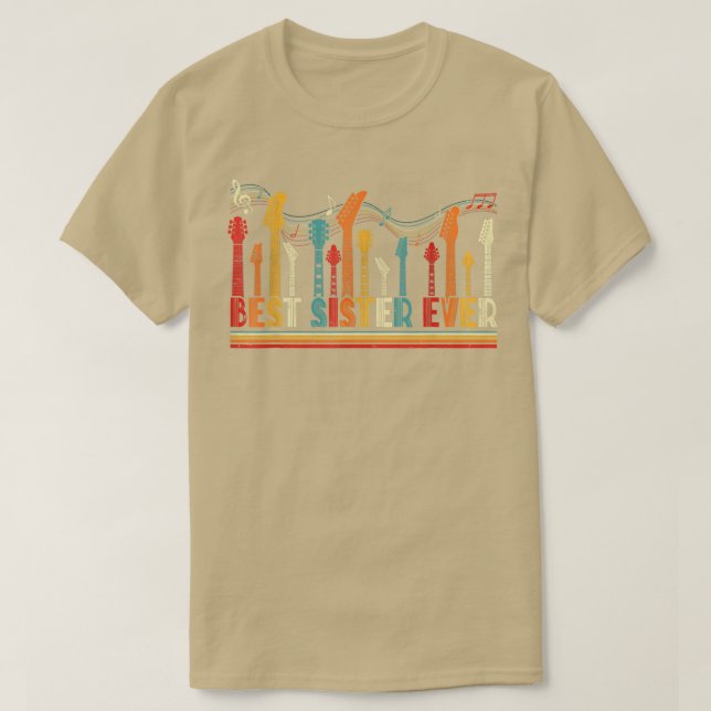 Camiseta Mãe Guitarrista Melhor Irmã Já Teve Mãe de Violão (Frente do Design)