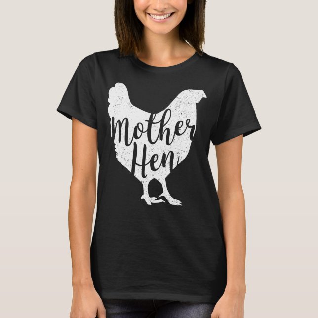 Camiseta Mãe Hen Dia de as mães Feliz Galinha Bonita Para W (Frente)