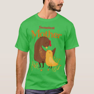 Camiseta Mãe Hen e família Pintinho mais doce