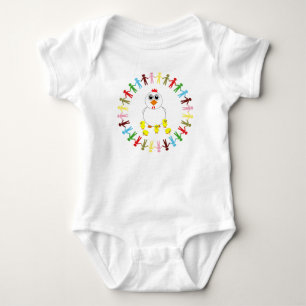 CAMISETA MÃE HEN E PINTINHOS DE BEBÊ