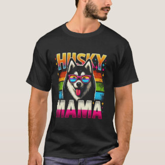 Camiseta Mãe Husky Cachorro Husky Siberiano Para Mulheres