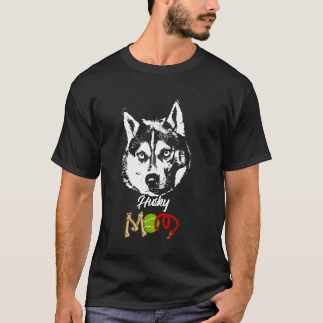Camiseta Mãe Husky Fofa (Frente)