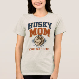 Camiseta Mãe Husky Personalizada Estilo Universidade