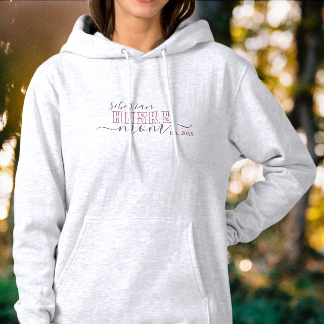 Camiseta Mãe Husky Siberiano Varsity Script Estabelecida (Criador carregado)