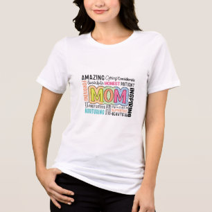Camiseta Mãe Incrível - Mãe Inspiracional Oferece Triplo Bl