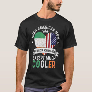 Camiseta Mãe Irlandesa Americana Dia das Mães Mamãe País Ir