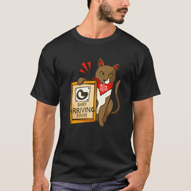 Camiseta Mãe Irmã Gato Gravidez Mãe das Mulheres (Frente)