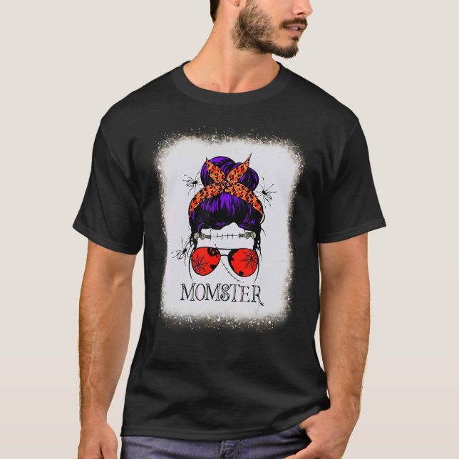 Camiseta Mãe, irmã, Menina, Festa Assustadora, Horror Leopa (Frente)