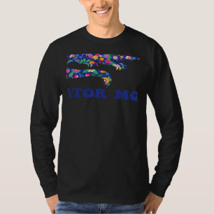 Camiseta Mãe Jacaré Feminino Crocodilo Aligator Flores Para