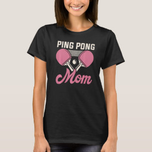 Camiseta Mãe jogadora de tênis de mesa ping pong mãe engraç