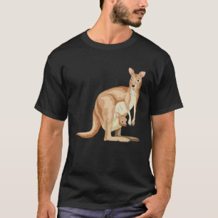 Camiseta Mãe Kangaroo Marsupial Mamokeeper Animal