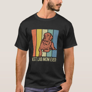 Camiseta Mãe Lab Chocolate Labrador Retriever Retro Combina