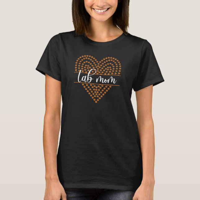 Camiseta Mãe Lab Chocolate Mulheres Labrador Retriever Mamã (Frente)