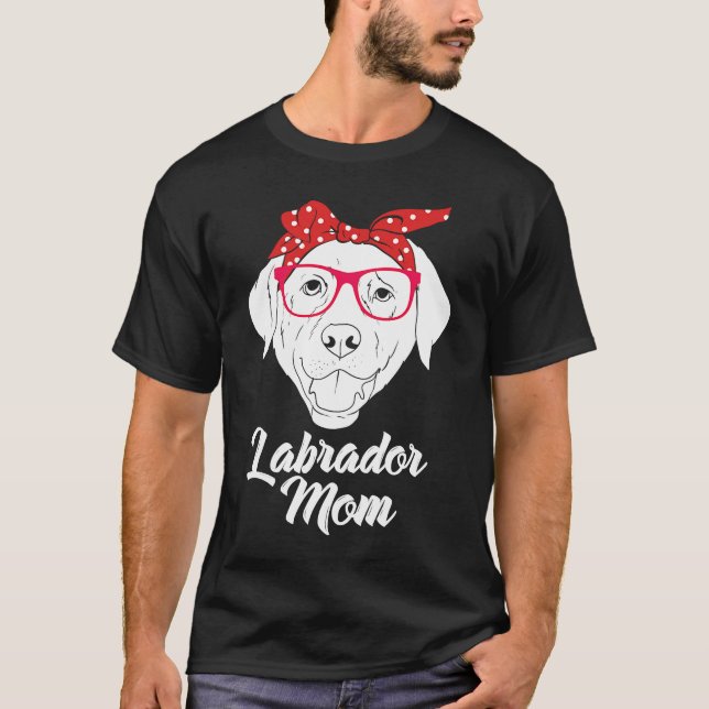 Camiseta Mãe Labrador Mãe Labrador Mulher-Mãe Cachorro (Frente)