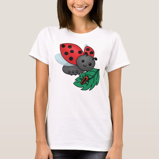Camiseta Mãe Ladybug com Larvae (Frente)