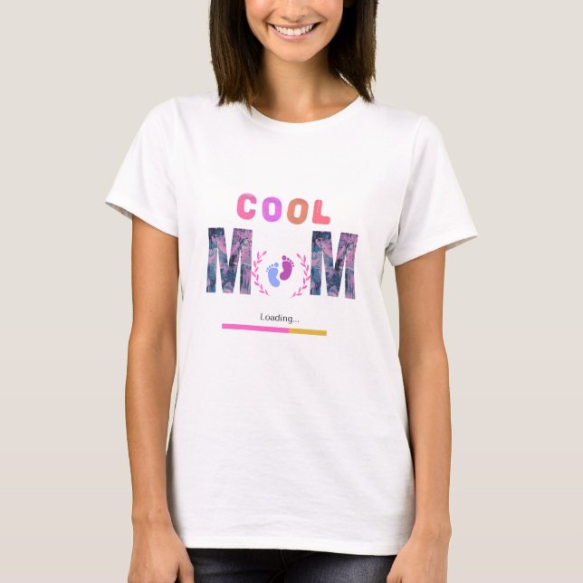 Camiseta Mãe legal, grávida. (Frente)