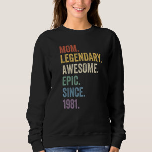 Camiseta Mãe Legendária Epic Incrível Desde 1981