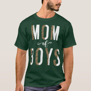 Camiseta Mãe leopardo Tee para o Dia das MãesMãe dos Menino