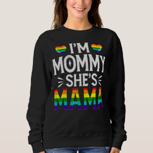 Camiseta Mãe lésbica, sou a mãe, ela é Mamãe Lgbt Gay lésbi