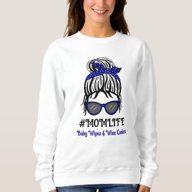 Camiseta Mãe Life | Esfregões para bebês e refrigeradores d (Frente)