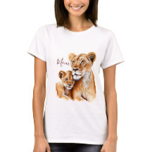 Mãe Lion e seu dia de as mães bebê