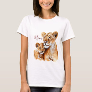 Camiseta Mãe Lion e seu dia de as mães bebê