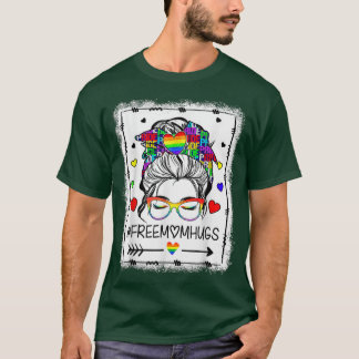Camiseta Mãe Livre Abraça Arco-Íris LGBT Mensageiro
