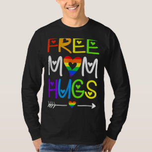 Camiseta Mãe Livre Abraça Arco-Íris Orgulho Lgbt Mês T