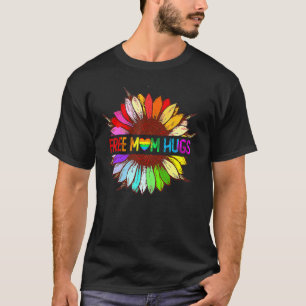 Camiseta Mãe Livre Abraça Bandeira Da Flor Gay Lgbt Direita