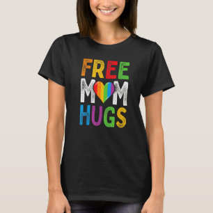 Camiseta Mãe Livre Abraça Boho Arco Arco-Íris Gay Lgbt Prid