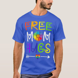 Camiseta Mãe Livre Abraça Daisy Rainbow Coração LGBT Mês