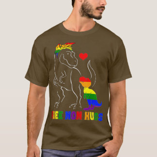 Camiseta Mãe Livre Abraça LGB Mãe Mamasaurus Rainbow Gift