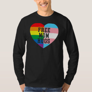 Camiseta Mãe Livre Abraça Lgbt Gay do Arco Arco-Íris Orgulh