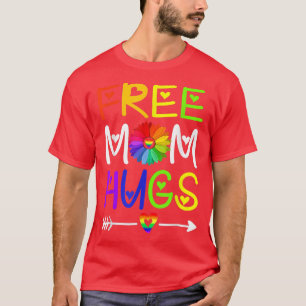Camiseta Mãe Livre Abraça LGBT Orgulho gay Sunflower Rainbo