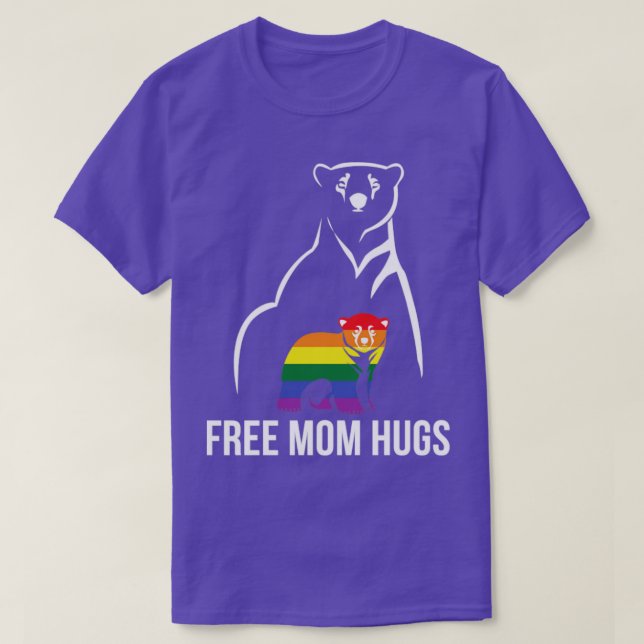 Camiseta Mãe livre abraça mulheres Orgulho gay LGBT no arco (Frente do Design)
